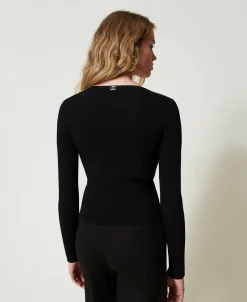 Cardigan Avec Lacets Et Dentelle