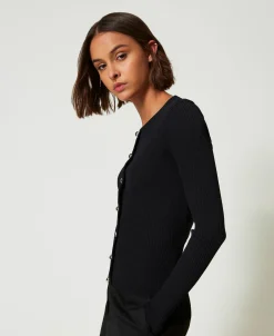 Cardigan Côtelé Avec Clous