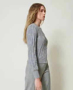 Cardigan En Coton Et Cachemire Avec Logo