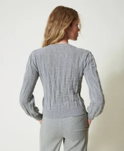 Cardigan En Coton Et Cachemire Avec Logo