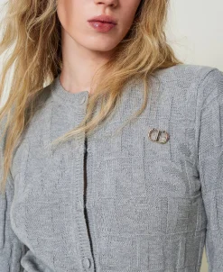 Cardigan En Coton Et Cachemire Avec Logo