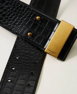 Ceinture Taille Haute Avec Imprimé Croco