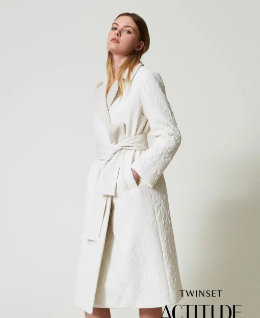 Manteau Croisé Gaufré