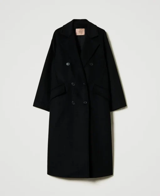 Manteau Fluide En Laine Mélangée