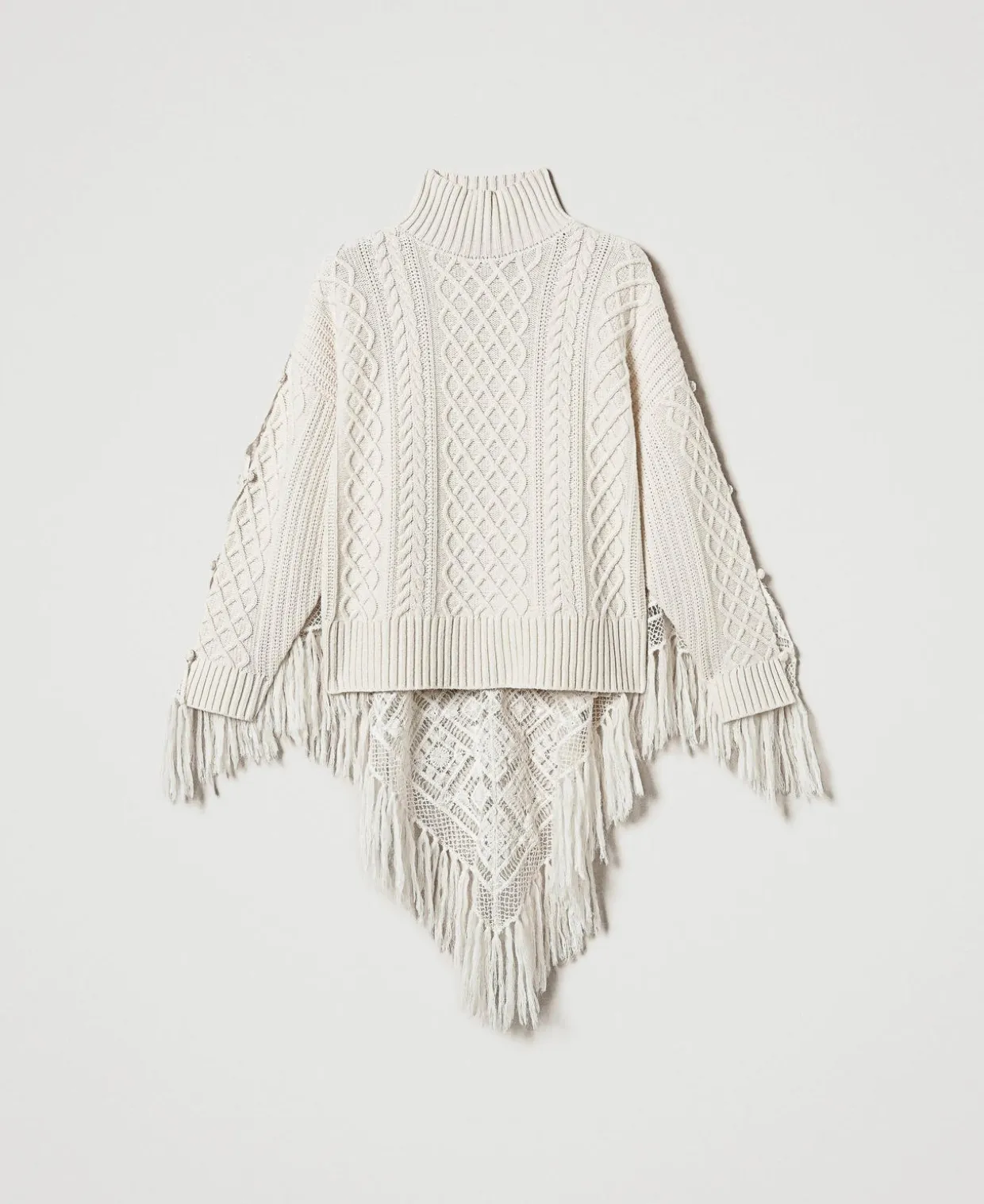 Maxi Pull En Laine Mélangée Avec étole