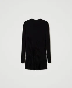 Maxi Pull Plissé Avec Boutons