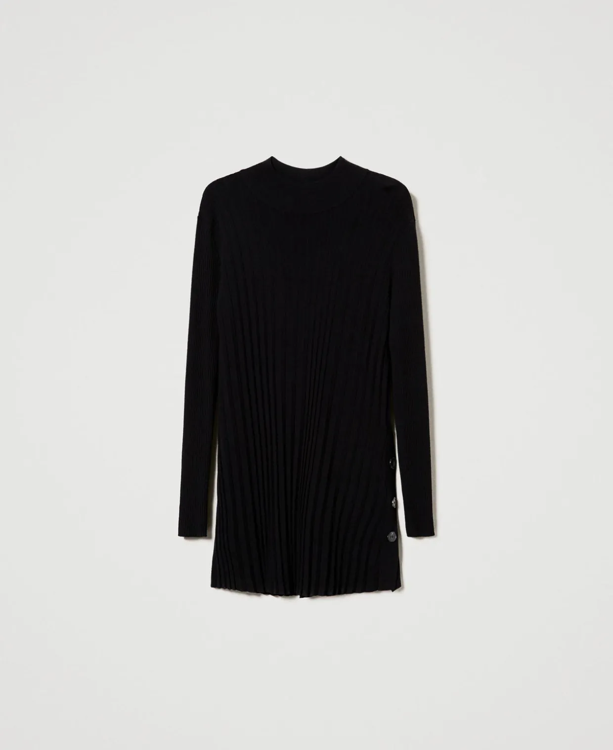 Maxi Pull Plissé Avec Boutons