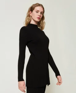 Maxi Pull Plissé Avec Boutons