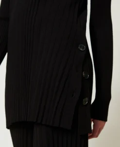 Maxi Pull Plissé Avec Boutons