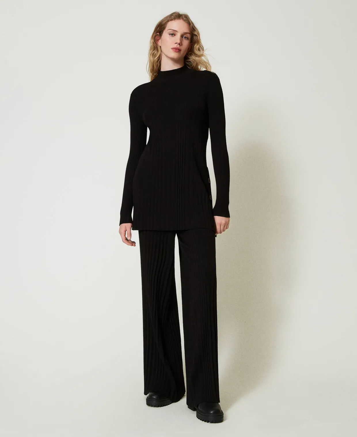 Maxi Pull Plissé Avec Boutons