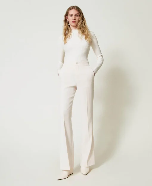 Pantalon Droit Avec Fentes