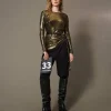 Pantalon En Sergé De Laine Mélangée