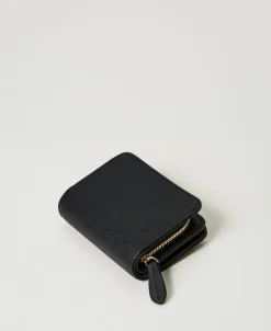 Portefeuille Avec Fermeture éclair Et Bouton Oval T