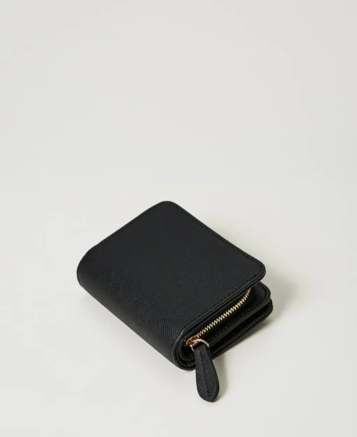 Portefeuille Avec Fermeture éclair Et Bouton Oval T