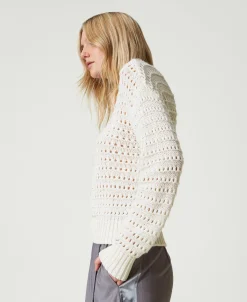 Pull Ajouré Avec Sequins