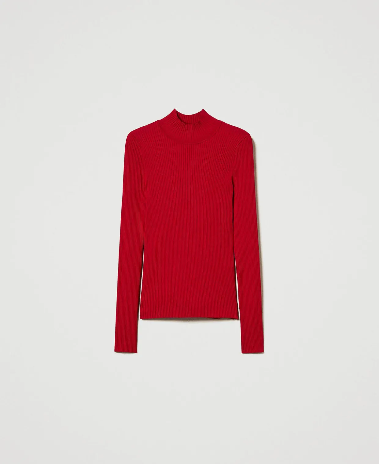 Pull Ajusté Côtelé Avec Ouverture