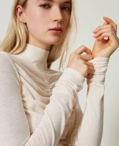 Pull Col Montant Avec Fronce