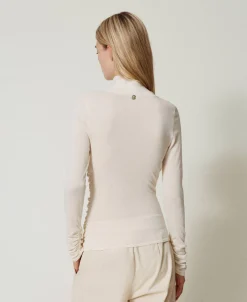 Pull Col Montant Avec Fronce