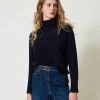 Pull Col Roulé En Laine Et Cachemire