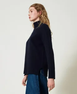 Pull Col Roulé En Laine Et Cachemire