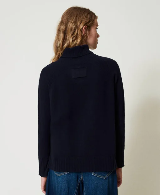 Pull Col Roulé En Laine Et Cachemire