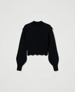 Pull En Laine Et Cachemire Avec Festons