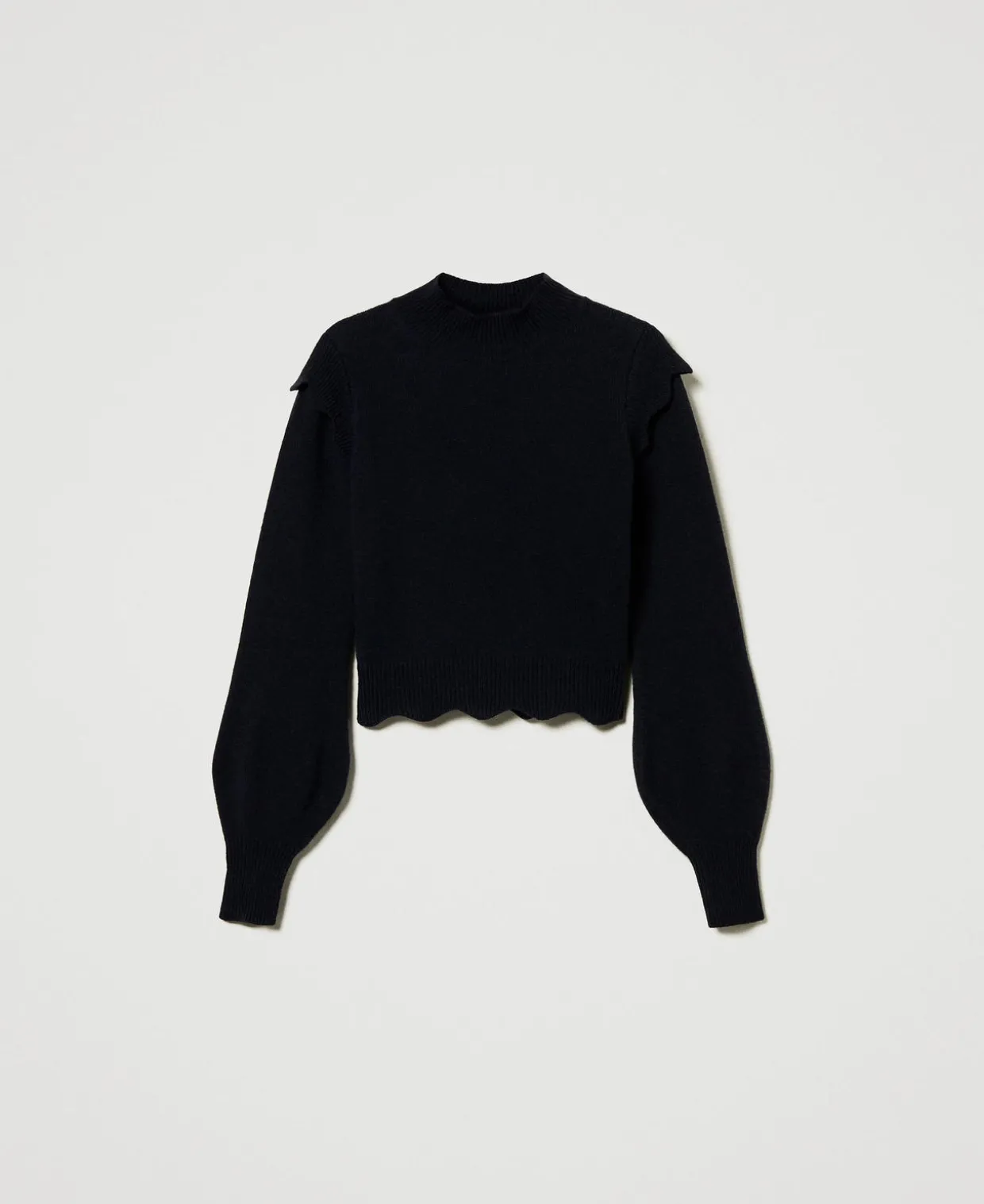 Pull En Laine Et Cachemire Avec Festons