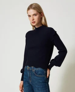 Pull En Laine Et Cachemire Avec Festons