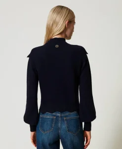 Pull En Laine Et Cachemire Avec Festons