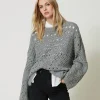 Pull En Laine Mélangée Avec Sequins