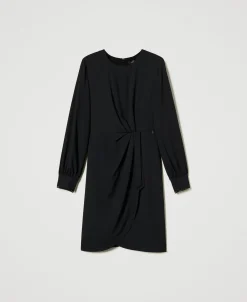 Robe Courte En Crêpe De Chine Recyclé