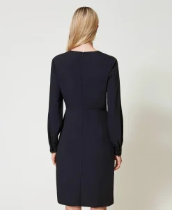 Robe Courte En Crêpe De Chine Recyclé