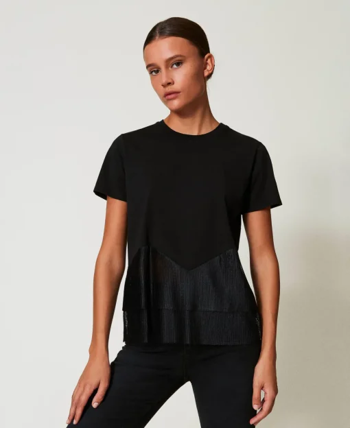 T-shirt Avec Volants En Tulle