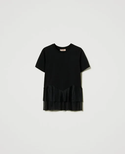 T-shirt Avec Volants En Tulle