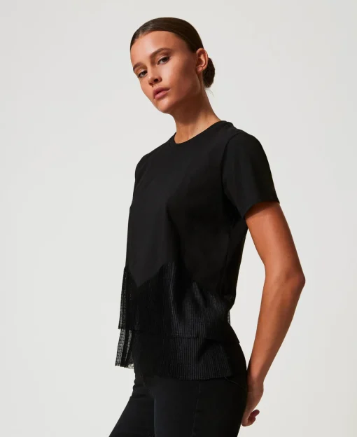 T-shirt Avec Volants En Tulle