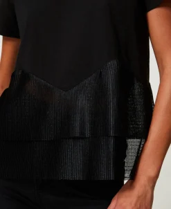 T-shirt Avec Volants En Tulle