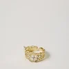 Bague Avec Perles Et Oval T