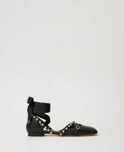 Ballerines Avec Perles Et Rubans