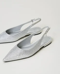 Ballerines Slingbacks Avec Strass