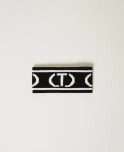 Bandeau En Maille Avec Logo Oval T