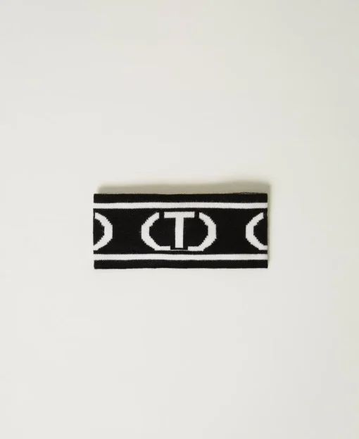 Bandeau En Maille Avec Logo Oval T
