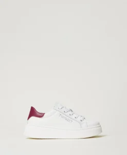 Baskets En Cuir Avec Logo