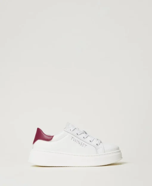 Baskets En Cuir Avec Logo