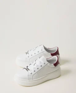 Baskets En Cuir Avec Logo
