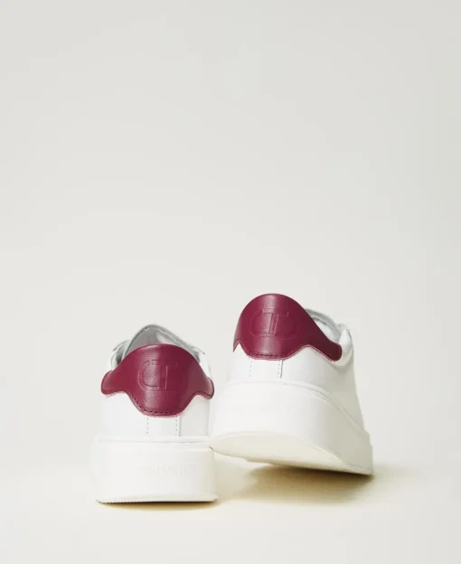 Baskets En Cuir Avec Logo