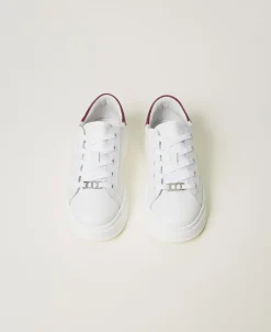 Baskets En Cuir Avec Logo