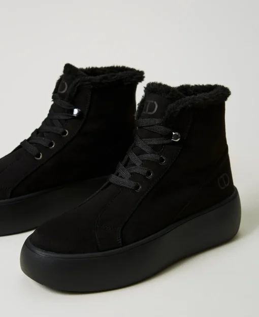 Baskets Montantes Avec Fausse Fourrure