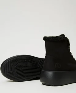 Baskets Montantes Avec Fausse Fourrure