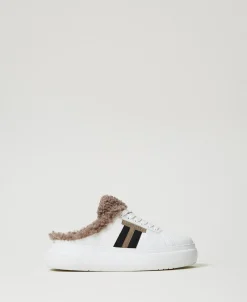 Baskets Slides Avec Fausse Fourrure
