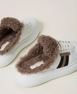 Baskets Slides Avec Fausse Fourrure